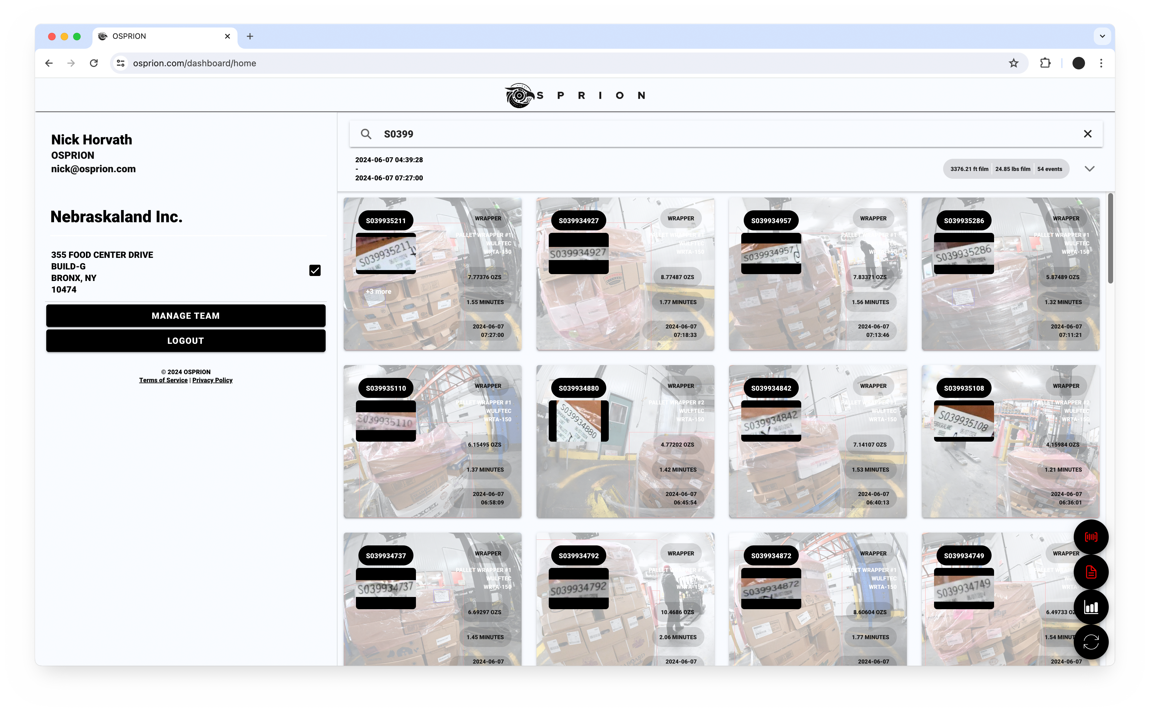 The OSPRION dashboard as of early 2024